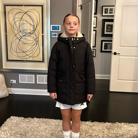 J Crew size large girls (size 10-12) fleece lined water resistant jacket - Picture 2 of 10